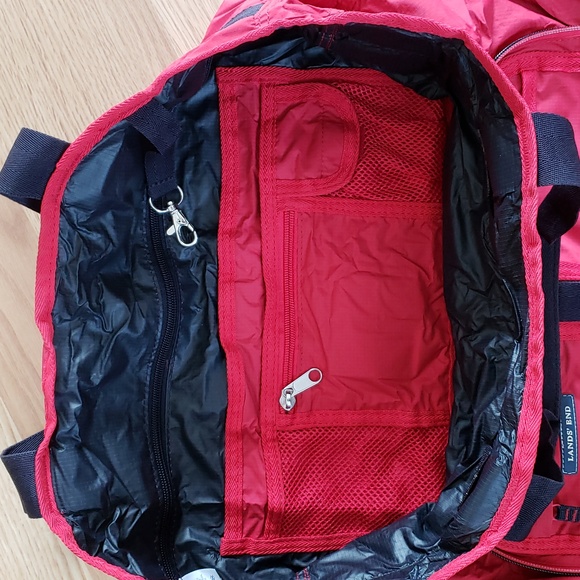 Lands' End Compact Foldable Nylon Tote Bag - Picture 4 of 7